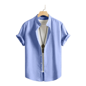 Half-sleeve-shirt-blue