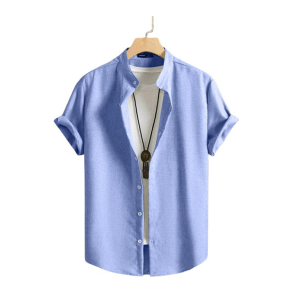 Half-sleeve-shirt-blue
